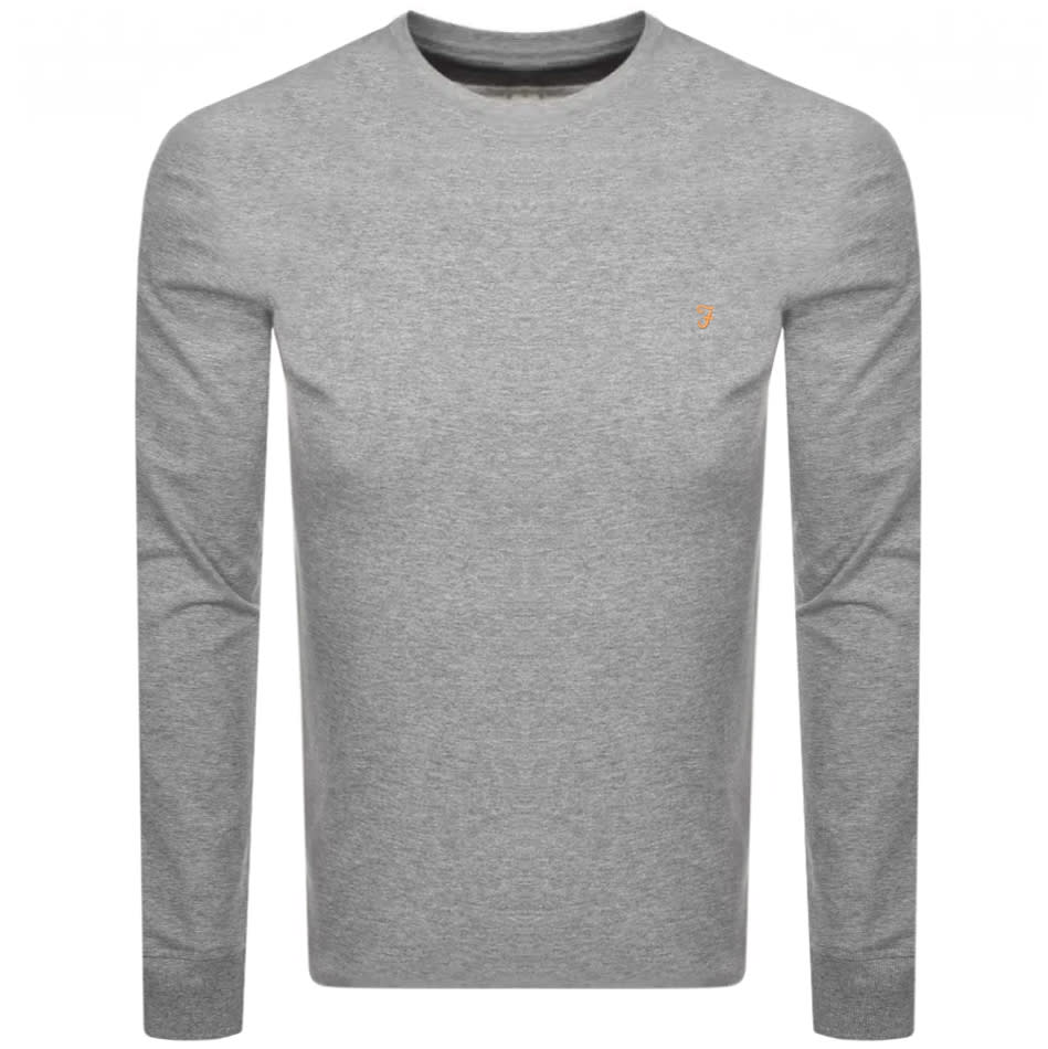 Alternative Image for ProductFarah Vintage Long Sleeved T Shirt Grey1